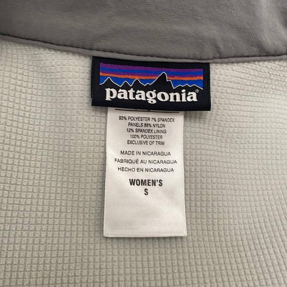 Patagonia Polartec Fleece Lined Softshell Jacket Women's Small Gray Zip Pockets - Picture 6 of 13